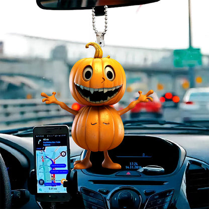 Colgante de coche con forma de calabaza creativa de Halloween