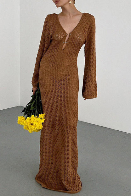 Traje de baño sexy sólido ahuecado