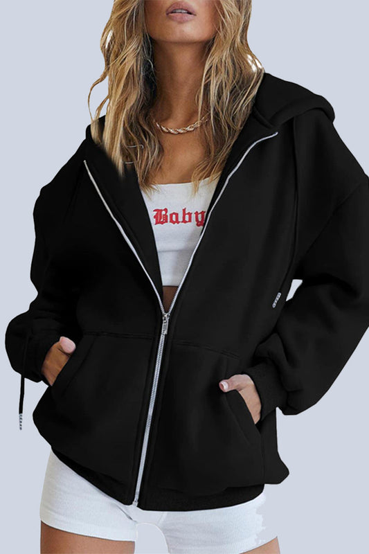 Ropa deportiva informal con capucha y cuello sólido