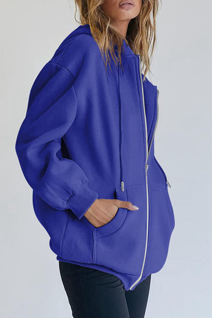 Ropa deportiva informal con capucha y bolsillos sólidos (12 colores)
