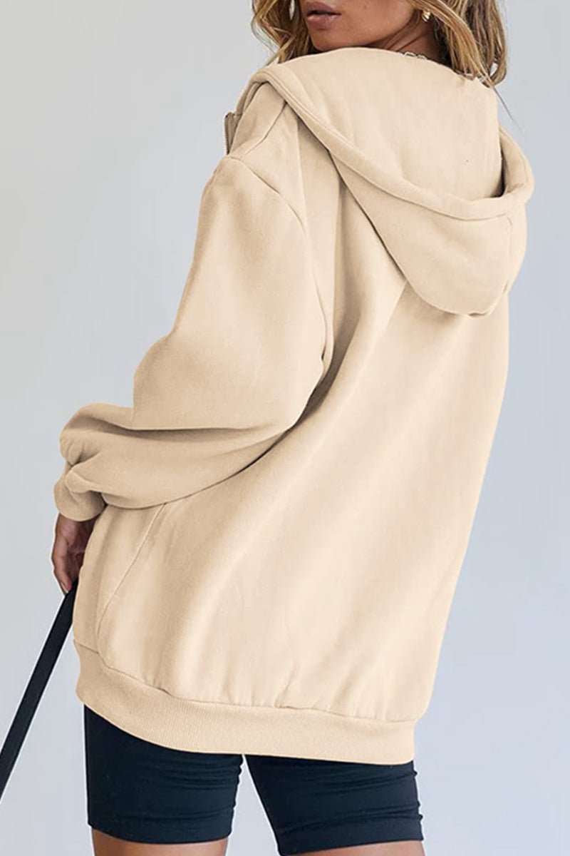 Ropa deportiva informal con capucha y bolsillos sólidos (12 colores)