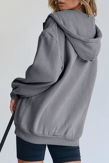 Ropa deportiva informal con capucha y bolsillos sólidos (12 colores)