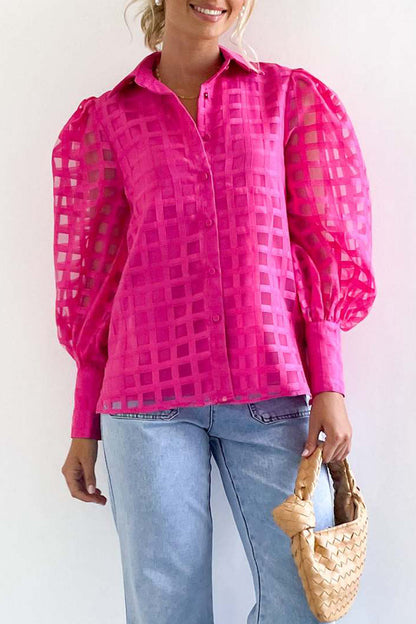 Celebridades Elegantes Tops de Cuello Vuelto con Patchwork Sólido