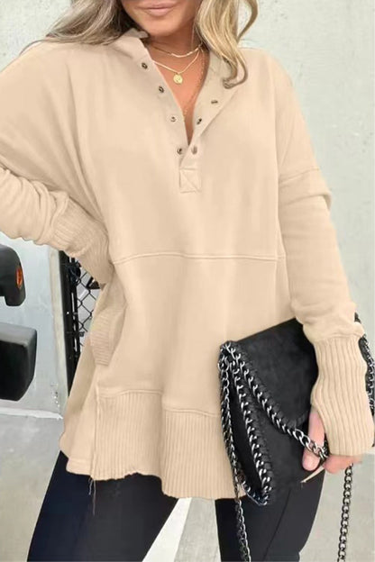 Sudadera informal con capucha y cuello con hebilla sólida (7 colores)