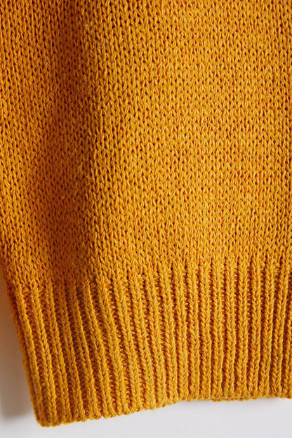 Cárdigan informal con cuello patchwork y bloques de color