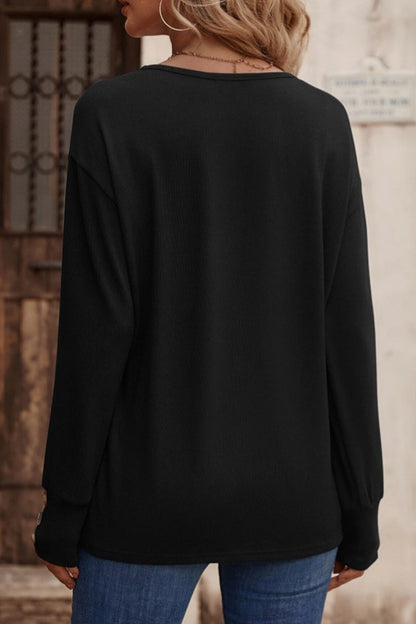 Blusas sexis sencillas con cuello en V y botones lisos (8 colores)