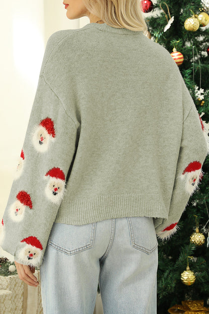 Suéteres casuales de cuello redondo con diseño de Papá Noel (10 colores)