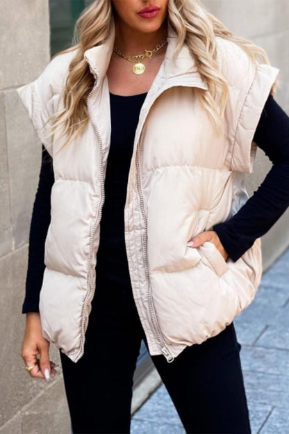 Blusa informal de cuello mandarín con bolsillos lisos (3 colores)