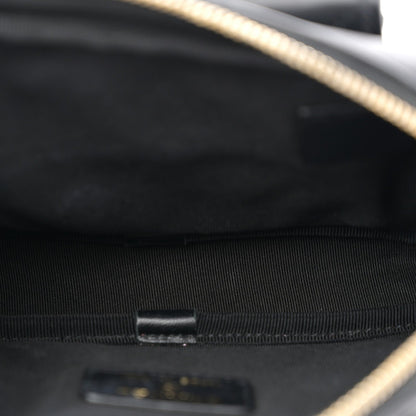 Lambskin Quilted Waist Bag Black