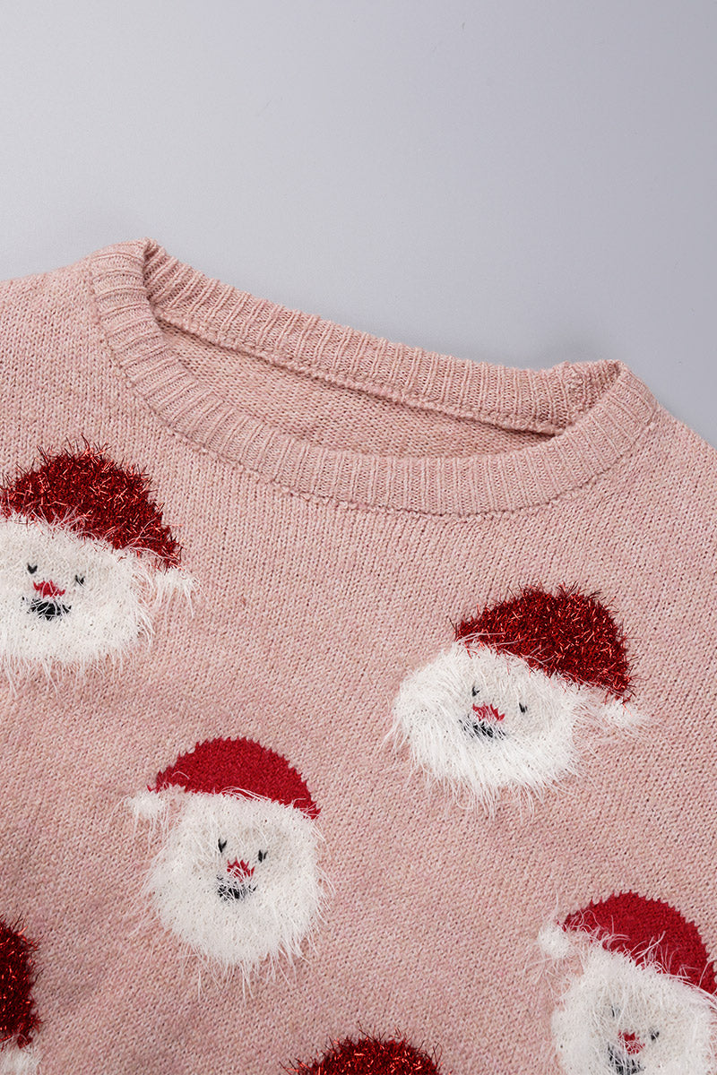 Suéteres casuales de cuello redondo con diseño de Papá Noel (10 colores)