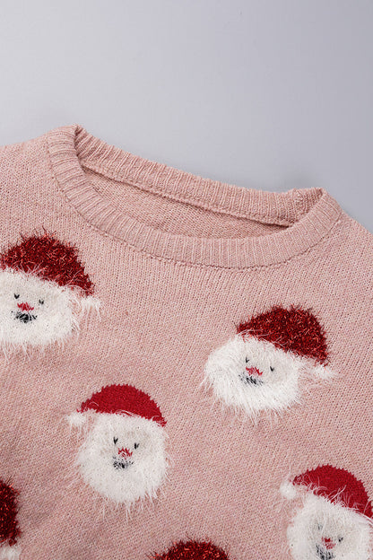 Suéteres casuales de cuello redondo con diseño de Papá Noel (10 colores)