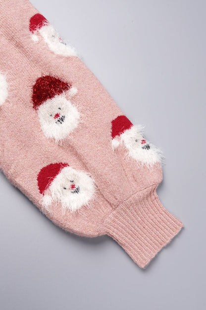 Suéteres casuales de cuello redondo con diseño de Papá Noel (10 colores)