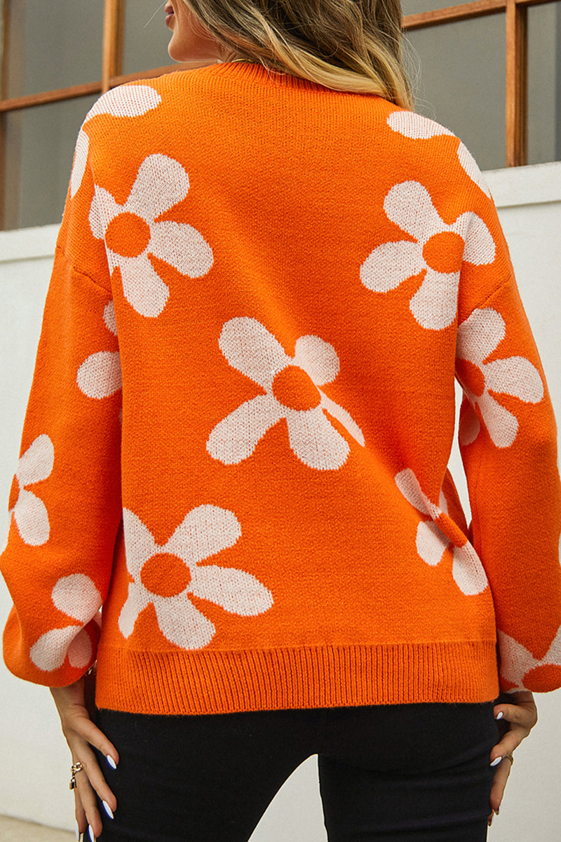 Tops casuales de cuello redondo con patchwork geométrico
