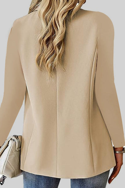 Cárdigan informal liso con cuello vuelto