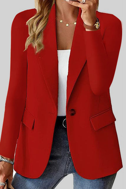 Cárdigan informal liso con cuello vuelto