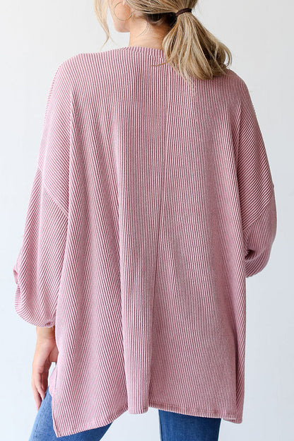 Tops casuales de cuello redondo con bolsillos sólidos