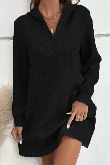 Vestidos casuales de corte A con cuello en V y patchwork liso