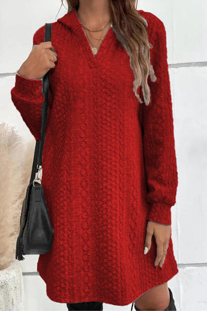 Vestidos casuales de corte A con cuello en V y patchwork liso