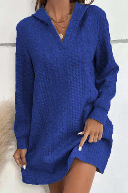 Vestidos casuales de corte A con cuello en V y patchwork liso