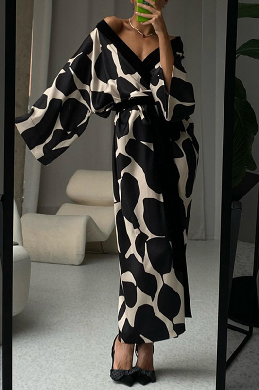 Pijama de vendaje con estampado geométrico de vida informal