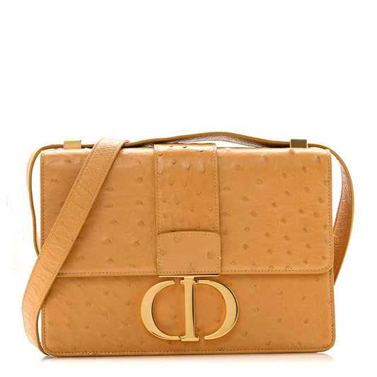 Ostrich 30 Montaigne Flap Bag Brown