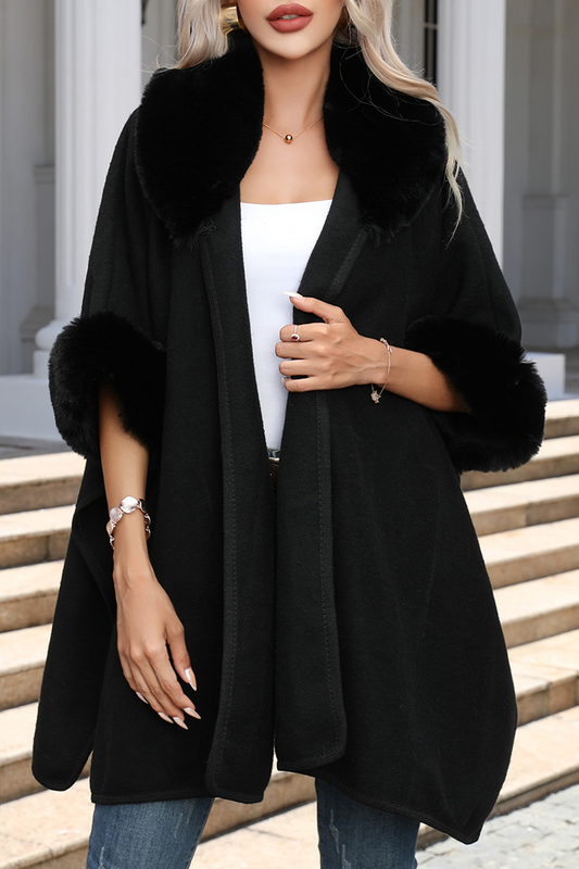 Prenda exterior informal sencilla con cuello tipo cárdigan con aberturas lisas
