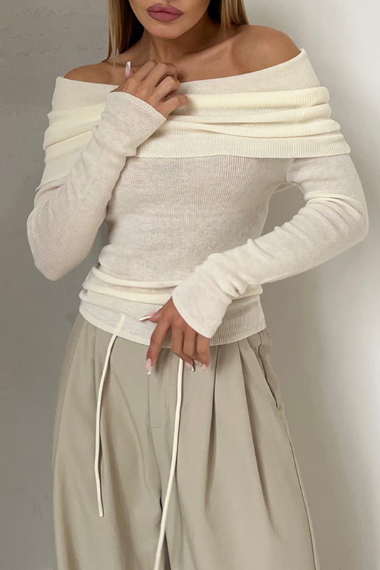 Tops sexys sólidos con hombros descubiertos (5 colores)