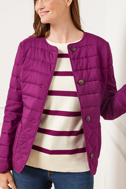 CHAQUETA ACOLCHADA SIN CUELLO