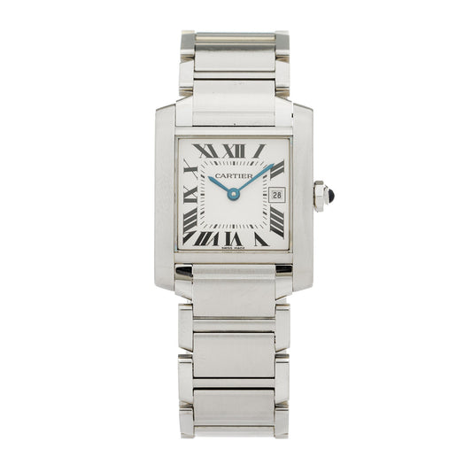 Stainless Steel 25mm Tank Francaise Quartz Watch