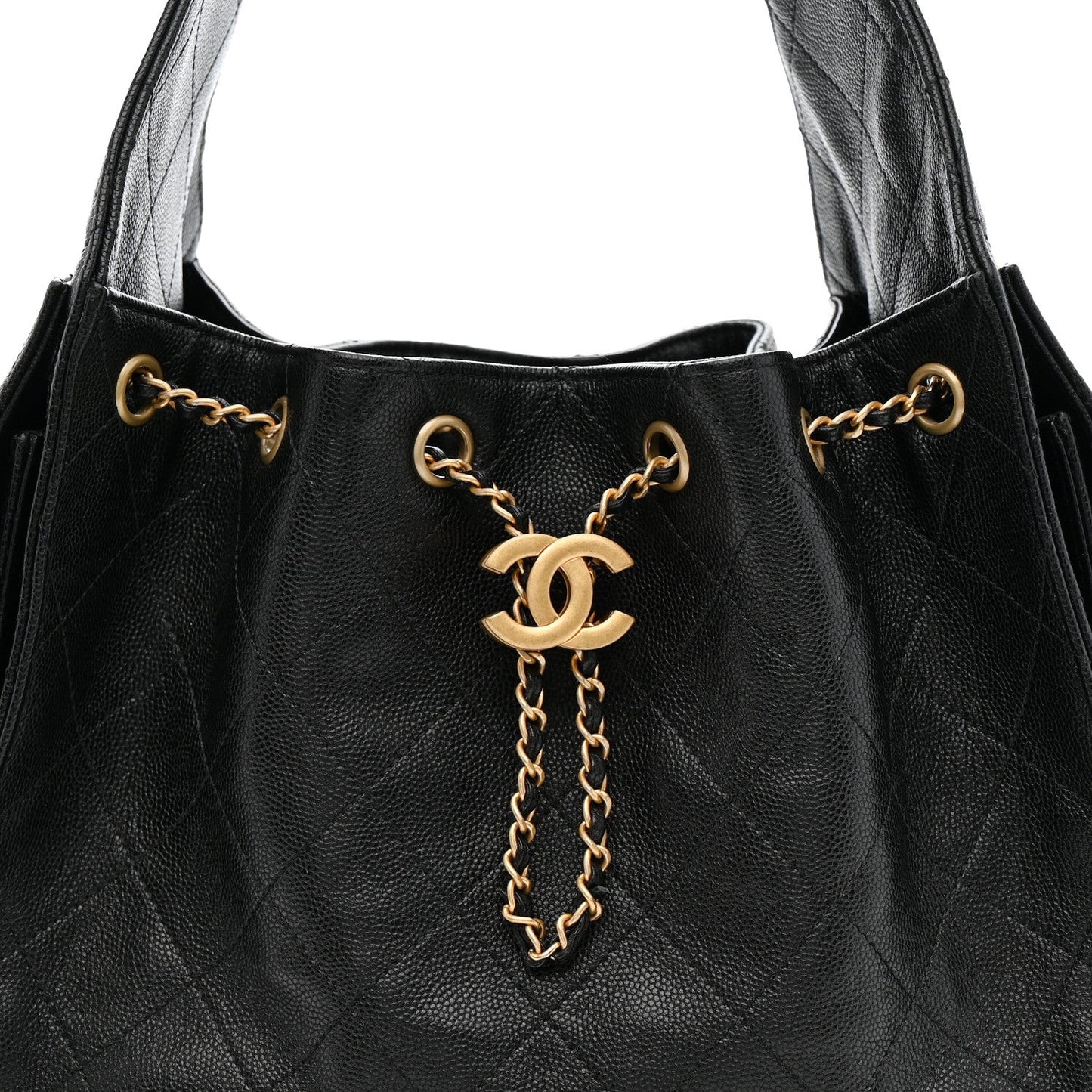 Caviar Quilted Small Chanel 25 Handbag Black