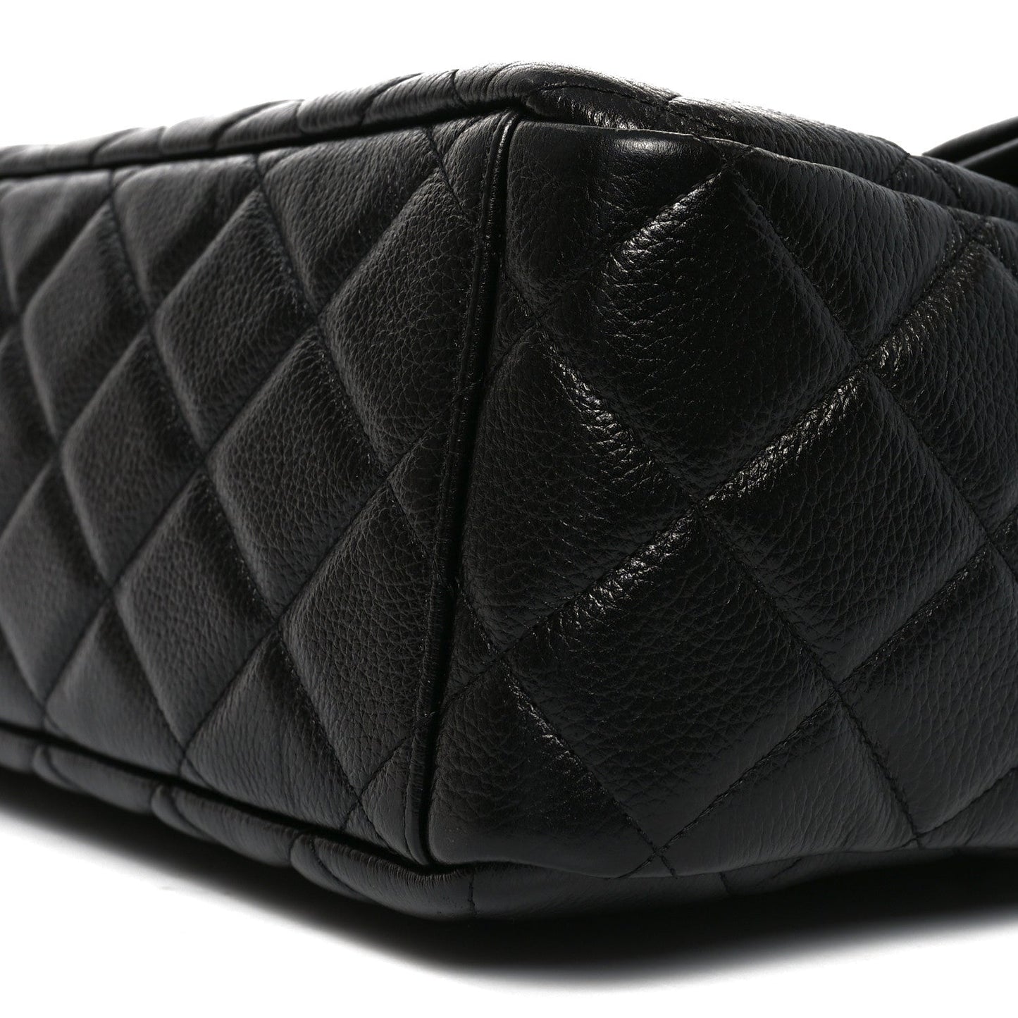 Caviar Quilted Small XXL Travel Flap Bag Black