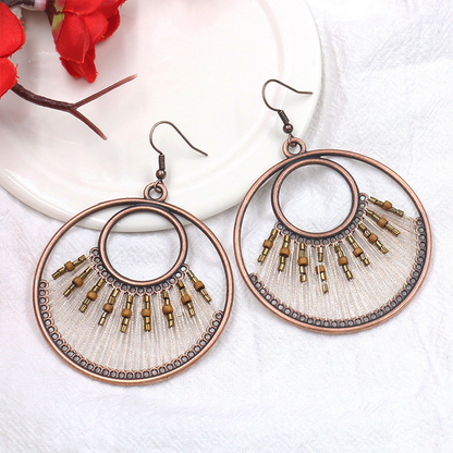 Pendientes vintage de patchwork geométrico