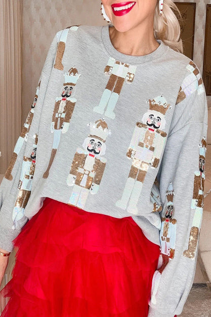 Tops casuales con cuello redondo y estampado de patchwork