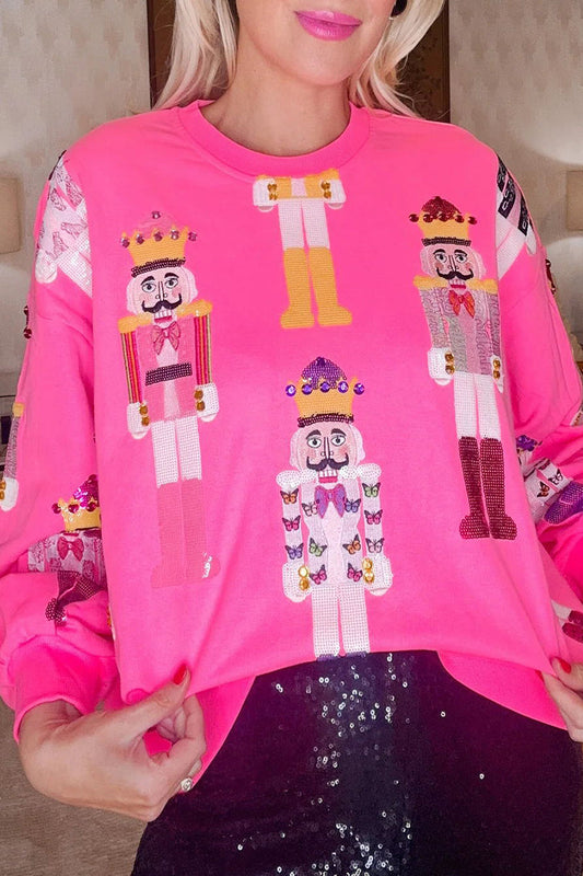 Tops casuales con cuello redondo y estampado de patchwork