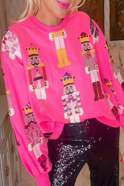 Tops casuales con cuello redondo y estampado de patchwork