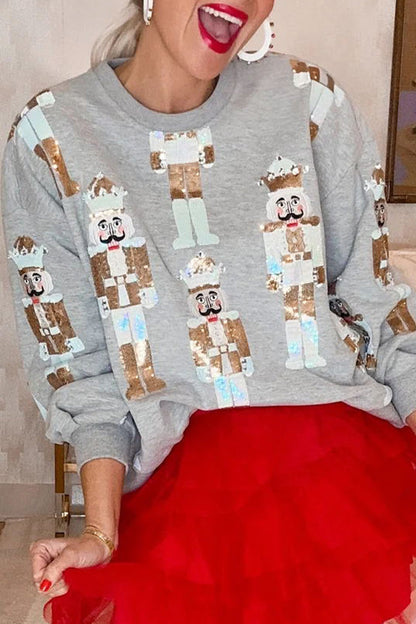 Tops casuales con cuello redondo y estampado de patchwork