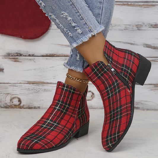 Casual Patchwork Pointed Out Door Shoes (Heel Height 1.57in)