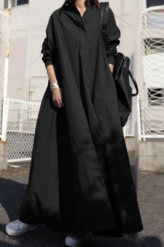 Vestidos de princesa con cuello tipo polo, informales y sencillos (3 colores)