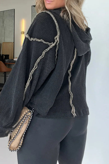 Tops casuales de cuello vuelto con estampado sólido