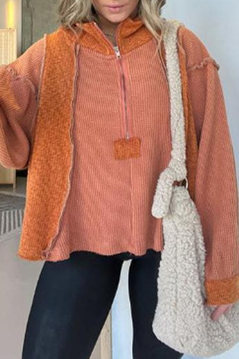 Tops casuales de cuello vuelto con estampado sólido