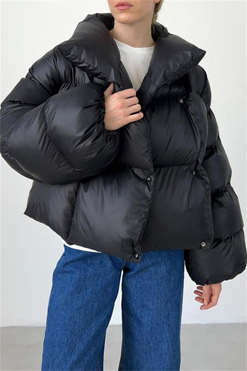Cárdigan informal liso con cuello y capucha (4 colores)