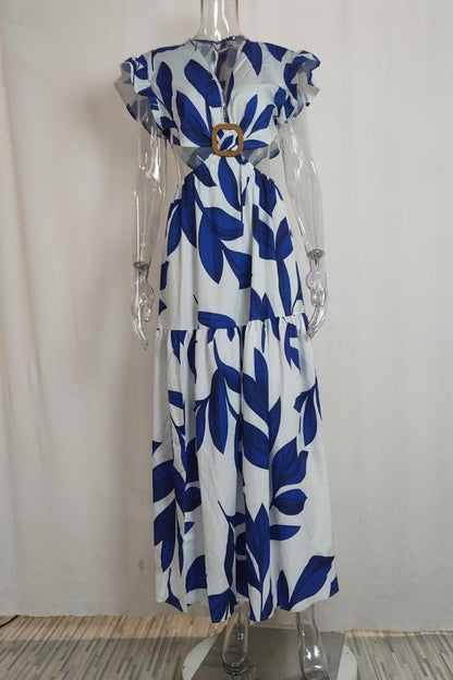 Vestido sexy informal con estampado de patchwork