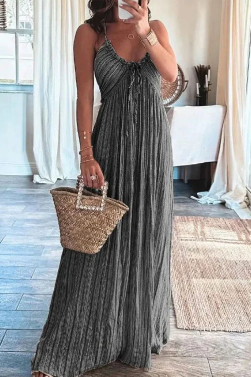 Vestidos sexys de corte A con cuello halter, espalda descubierta y sólidos