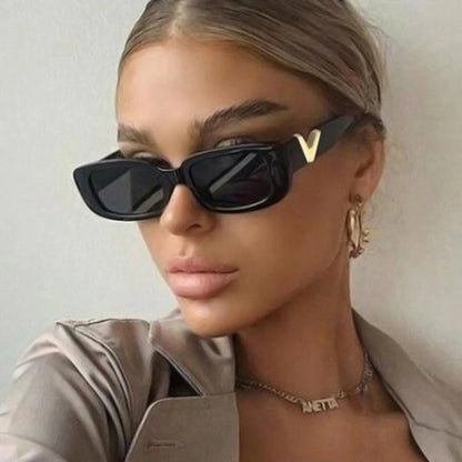 Gafas de sol informales de uso diario con parches sólidos