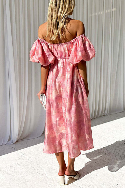 Vestidos elegantes y dulces de corte A con hombros descubiertos y pliegues lisos (3 colores)