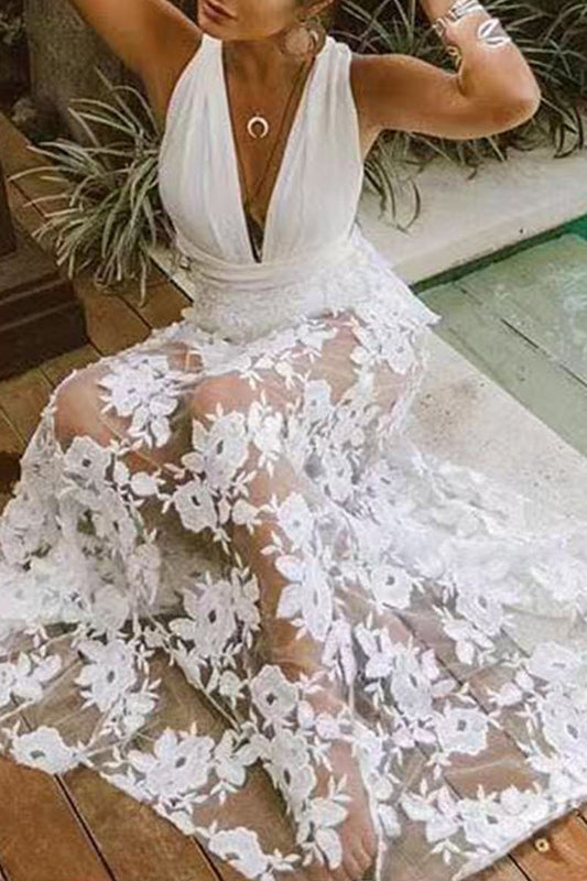 Traje de baño sexy de vacaciones con frenillo sólido sin espalda
