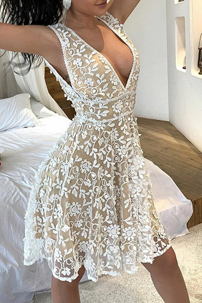 Vestidos de princesa sexys con cuello en V y patchwork sólido
