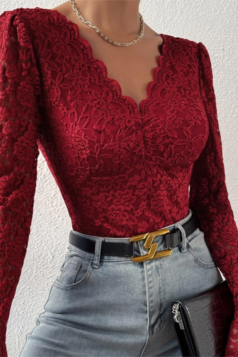 Body sexy ajustado con escote en V, espalda descubierta y parches sólidos transparentes