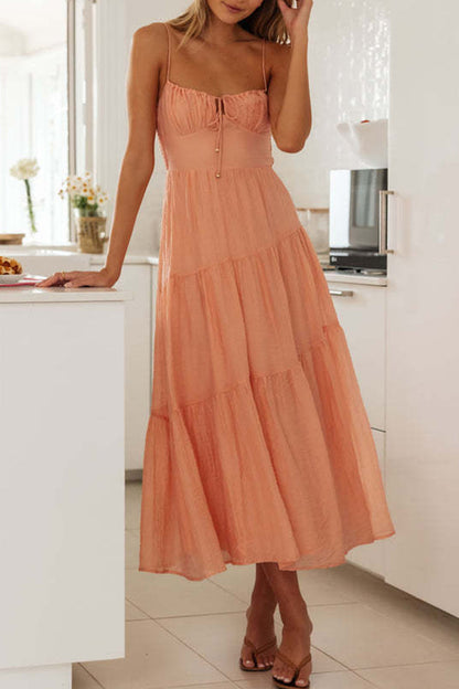 Vestidos con falda de cintura doblada, de patchwork liso y sencillos y sexys