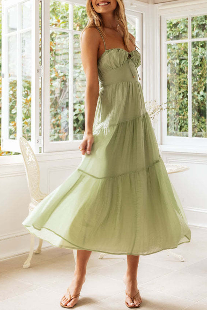 Vestidos con falda de cintura doblada, de patchwork liso y sencillos y sexys